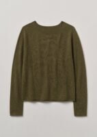 Wool Cashmere Neat Sweater | Olive