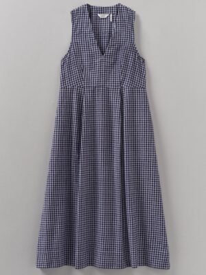 Cotton Gingham Seersucker Dress | Lilac