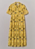 Collector Print Fluid Shirt Dress | Golden Ochre