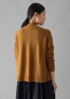 Wool Cashmere Boxy Cardigan | Turmeric